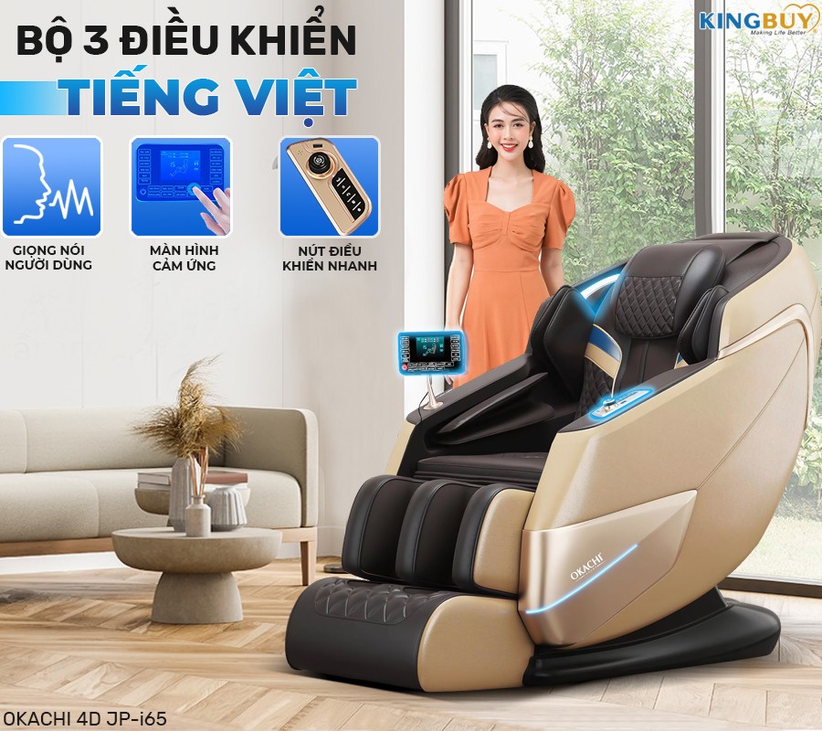 Ghế massage toàn thân OKACHI 4D JP-i65 cao cấp